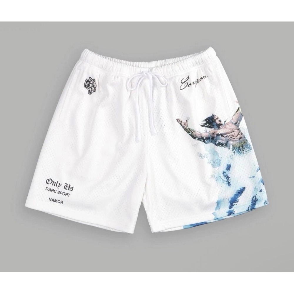 Darc Sport Marvel "Corazon" Namor Mesh Shorts Men's size M‎